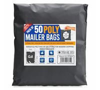 G4GADGET 50 buste postali grigie, 33 x 48 cm, resistenti, per pacchi e spedizioni, autosigillanti, in plastica impermeabile, per vestiti e imballaggi vintage