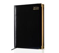 G4GADGET Agenda 2026, formato A4, visualizzazione settimanale, colore nero, con festività e informazioni internazionali del Regno Unito, diario accademico per ufficio, insegnanti e studenti, organizer