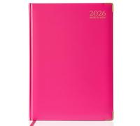 G4GADGET Agenda 2026, formato A4, visualizzazione settimanale, colore rosa, con festività e informazioni internazionali del Regno Unito, organizer con copertina rigida per studenti, insegnanti e uso