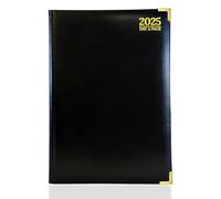 G4GADGET Agenda giornaliera 2025, formato A5, un giorno per pagina, copertina rigida, agenda giornaliera con slot orarie, compatta e resistente