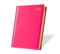G4GADGET Agenda giornaliera 2026, formato A4, un giorno per pagina, con festività e informazioni internazionali del Regno Unito, copertina rigida per insegnanti, studenti e professionisti, grande