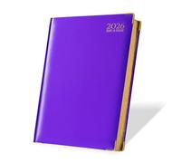 G4GADGET Agenda giornaliera 2026, formato A5, un giorno per pagina, compatta, con festività del Regno Unito e informazioni globali, elegante organizer con copertina rigida per studenti, insegnanti e