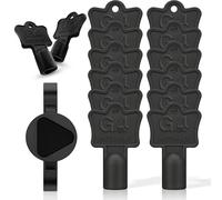 G4GADGET Chiave per contatore del gas, confezione da 20 chiavi triangolari nere per contatori di gas, elettrici e acqua, chiavi in plastica resistente per armadietti