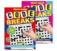 G4GADGET Codeword Puzzle Books per adulti - Confezione da 2 puzzle Code Breaker (libro 3 e libro 4) | 136 pagine ciascuno, libri di puzzle divertenti e impegnativi per adulti | Brain Training & Logic