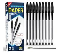 G4GADGET Confezione da 10 penne a sfera biro di alta qualità, punta media per una scrittura fluida e fluida, penne di qualità professionale per casa, ufficio e scuola, inchiostro a lunga durata e