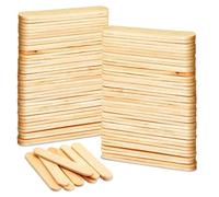G4GADGET Confezione da 100 spatole in legno per ceretta, bastoncini applicatori di cera per depilazione, in legno di betulla liscio, ideali per viso, corpo, bikini e sopracciglia, bastoncini usa e