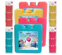 G4GADGET Confezione da 3 mini blocchi per congelatore, sacchetti di ghiaccio riutilizzabili per borsa frigo, borsa frigo, portapranzo e picnic, piccoli blocchi di ghiaccio da 8 cm per borse termiche