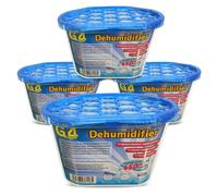 G4GADGET Confezione da 4 deumidificatori da 450 ml, assorbitori di umidità per casa, cucina, bagno, camera da letto, caravan, ufficio e guardaroba, rimozione di umidità, muffa e condensa