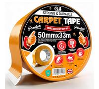 G4GADGET Nastro biadesivo per moquette, resistente, 50 mm x 33 m, extra forte, per tappeti, tappeti e gradini per scale, senza residui, facile da installare, funziona su legno, piastrelle, vinile