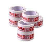 G4GADGET Nastro da imballaggio resistente e fragile, 6 rotoli (48 mm x 66 m), nastro per imballaggio durevole per scatole in movimento, sigillatura pacchi e stoccaggio a lungo termine