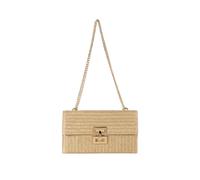 G4ZS5Z0G1 Borsa a tracolla da donna in paglia intrecciata pochette estiva da spiaggia kaki taglia unica, Nero , Medium