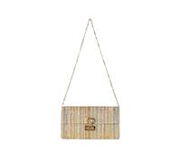 G4ZS5Z0G1 Borsa a tracolla da donna in paglia intrecciata pochette estiva da spiaggia kaki taglia unica, E, Medium