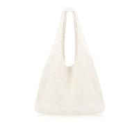 G4ZS5Z0G1 Borsa da spiaggia Borsa da spiaggia estiva all'uncinetto per le donne Borsa a maglia estetica Borsa a maglia Hippie Bag, B-beige., Medium