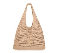 G4ZS5Z0G1 Borsa da spiaggia Borsa da spiaggia estiva all'uncinetto per le donne Borsa a maglia estetica Borsa a maglia Hippie Bag, E-kaki, Medium
