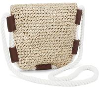 G4ZS5Z0G1 Borsa da spiaggia in paglia da donna: grande borsa a tracolla in paglia - Borsa tote in tessuto per vacanze estive, Nero , Taglia unica