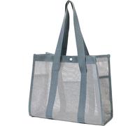 G4ZS5Z0G1 Borsa da spiaggia in rete da donna, borsa da piscina con tasche multiple, borsa da viaggio per vacanze al mare e nuoto essenziale, bianco, Taglia unica