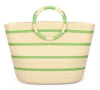 G4ZS5Z0G1 Borsa tote in paglia da donna, grande borsa estiva da spiaggia, borsa in tessuto per vacanze e vacanze, Verde, Taglia unica