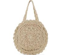 G4ZS5Z0G1 Borse di paglia da donna grande borsa da spiaggia in paglia intrecciata pochette estiva borsa tote per donna borsa in vimini rattan borsa essenziale per le vacanze con cerniera borse a