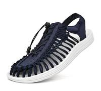 G4ZS5Z0G1 Sandali sportivi da uomo, scarpe da pescatore, scarpe da uomo realizzate a mano, comode e leggere, sandali da spiaggia in corda, Blu, 44 EU