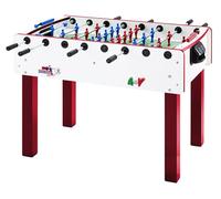 G5 HT SPORT Calcio Balilla Roberto Sport [Made in Italy] Calcetto da Tavolo Calcetto Balilla Con Aste Rientranti Telescopiche | Campo in Vetro Temperato Infrangibile | Palline E Spray Inclusi (ROSSO)