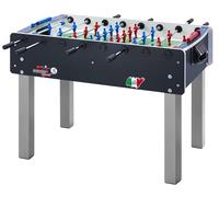 G5 HT SPORT Calcio Balilla Roberto Sport [Made in Italy] Calcetto da Tavolo Calcetto Balilla Con Aste Rientranti Telescopiche | Campo in Vetro Temperato Infrangibile | Palline E Spray Inclusi (NERO)
