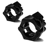 G5 HT SPORT Coppia di Ferma Bilancieri Olimpici da 30 e 50 MM Blocca Dischi, Clip per Collare, Chiusura Bilanciere, Accessori a Body Pump, Morsetti Barra Olimpico, Fitness, Weightlifting (50 mm Nero)