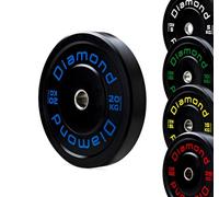 G5 HT SPORT Disco Bumper Master Diamond | Crosstraining e Pesi | Rifiniture Colorate, Foro Ø50 mm, [5-25 kg] Ideale per Allenamento Funzionale e Muscolazione | Singoli o Coppie (1 x 20 kg)
