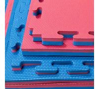 G5 HT SPORT【Pavimentazione Ad Incastro Antiscivolo In EVA 100×100×2cm】Kit 2-4-6-9-10pz Pavimento Sportivo a Puzzle Grip Home Gym,Sala Pesi,Ludico, Lavabile (ROSSO/BLU, 2 PZ (100 * 100 * 2CM))