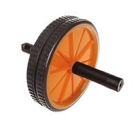 G5 HT SPORT [Ruota doppia addominali con impugnature antiscivolo] rullo addominali core trainer ab wheel allenamento casa palestra schiena spalle braccia compatta presa sicura stabile (Nero/Arancione)