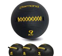 G5 HT SPORT Wall Ball DIAMOND per Crosstraining [4, 6, 9 kg] Palla Professionale in Pelle con Cucitura Rinforzata | Palla Medica, Palla Fitness per Workout Intensivi e Competizioni (9, Chilogrammi)