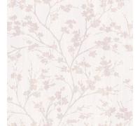 G78533 - Secret Garden Wispy Branches White Choke Dusty Pinks Galerie Wallpaper