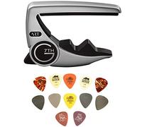 G7th Capotasto Performance 3 ART - 6 corde, argento, in bundle con confezione Dunlop