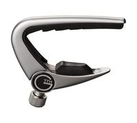 G7th Capotasto per chitarra Newport 12 corde cromato leva ribaltabile tensione regolabile Argento