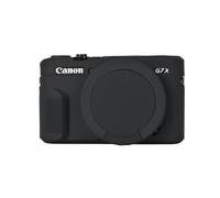 G7X Mark II custodia per fotocamera, custodia protettiva in silicone morbido ultra sottile leggera per fotocamera Canon PowerShot G7X Mark II con copriobiettivo (nero)