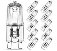 G9 Lampada da forno a lampada alogena 40W, capsula trasparente G9 lampadine alogene bianche calde 2700K, 230 V 300 ° C lampadine tolleranti a calore per forno e stufa a microonde, Pacchetto da 10