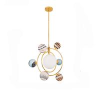 G9 Lampadario Pianeta del Sistema Solare Nordico,Lampadario Moderno Terra Errante,Luce Creativa per la Camera dei Bambini,Per Soggiorno Sala da Pranzo Bar Camera da Letto-Pianeta Boom 7 Testa