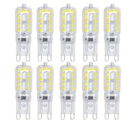 G9 LED Corn Bulb Bi-pin Base 5W Equivalent Replacement 50W Halogen Lamp AC 110 AC 220 LED Light for Bedroom Home Lighting Restaurants Office ect（10 Pack） (110v Natural White)