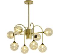 G9 Modern Elegant Sputnik Chandelier Semi Flush Mount Ceiling Light Mid Century Gold Industrial Pendant Light,Plafoniera Lampadario Da Soffitto