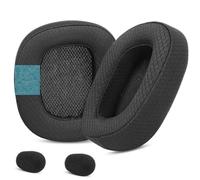 G935 G430 - Kit di ricambio per auricolari e microfono in schiuma, compatibile con cuffie Logitech G935/G430/G431/G432/G433/G332, tessuto morbido, comfort migliorato e design con riduzione del rumore