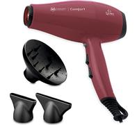 Ga.Ma Asciugacapelli Phon Funzione Ionica Potenza 2200 Watt 2 Velocità Getto d'Aria Fredda colore Rosso - GH0501 5D Therapy Comfort Halogen