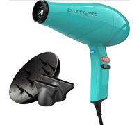 GA.MA Italy Professional, Asciugacapelli Pluma 5500 Endurance Ion, Phon Professionale con Motore AC Italiano da 2400 W, Tecnologia Ion Plus per Capelli Brillanti e Senza Crespo, Color Turchese