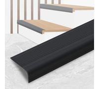 Gaahing in vinile anti-scivolo scala passo, buccia e bastone anti-scivolo scala naso, stampaggio Trim Tapestri protezione bordo per usi interni (5m, nero)