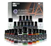 Gaahleri Kaleido Auto - Set di 24 colori per aerografo acrilico a base d'acqua, per modelli di auto, Gundam, Mecha, pre-diluito, lucido, ad asciugatura rapida, con diluente e detergente