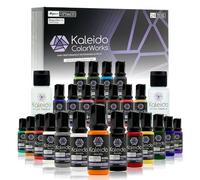 Gaahleri Kaleido Primary - Set di 24 colori per aerografo acrilico a base d'acqua, per modelli in scala, Gundam, Mecha, auto e miniature, pre-diluito, lucido, ad asciugatura rapida, con diluente e