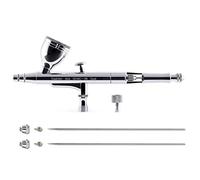 Gaahleri Kit aerografo, pistola aerografo con doppia azione, tazza di fluido gravità 1/4 oz, kit di spazzole d'aria, set di aghi 0,38 e 0,5 mm maniglia tagliata