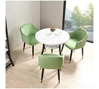 GAAHRQQQ 1 tavolo 3 sedie 80 cm tavolo in legno massello mobili per il tempo libero cinema (colore: kaki) (verde erba)