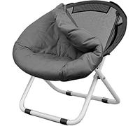 GAAHRQQQ Sedie pieghevoli Zero, sedie reclinabili in metallo, robuste sedie per il pranzo, sedie pieghevoli staccabili, per dormitorio per adulti, camera da letto, soggiorno, balcone (nero)