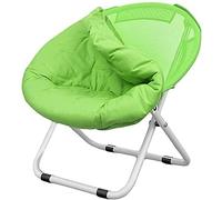 GAAHRQQQ Sedie pieghevoli Zero, sedie reclinabili in metallo, robuste sedie per il pranzo, sedie pieghevoli staccabili, per dormitorio per adulti, camera da letto, soggiorno, balcone (verde)