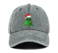 Gaakvrr Cappelli di Natale Divertenti per Uomini e Donne, Cappello da Baseball Ricamato in Cotone con Aggiustamento per le Feste di Natale, Grigio, Taglia unica