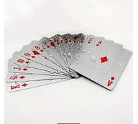 GABANA Gioco di carte Poker - Impermeabile in plastica argentata - Parigi Novità gioco di carte 54, Playing Cards